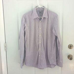 Uniqlo plaid cotton button down shirt slim fit size M